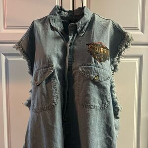 Fringed sleeve 71st annual Sturgis shirt